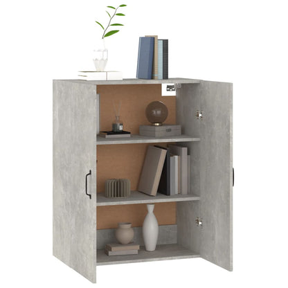Závěsná Skříňka Betonově Šedá 69,5X34X90 Cm Kompozitní Dřevo
