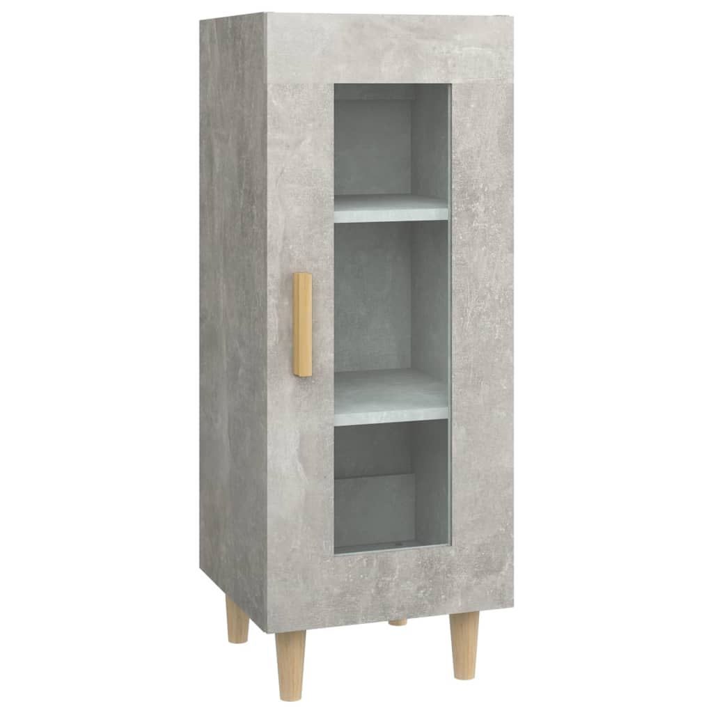 Příborník Betonově Šedý 34,5 X 34 X 90 Cm Kompozitní Dřevo