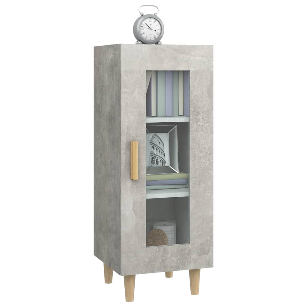Příborník Betonově Šedý 34,5 X 34 X 90 Cm Kompozitní Dřevo