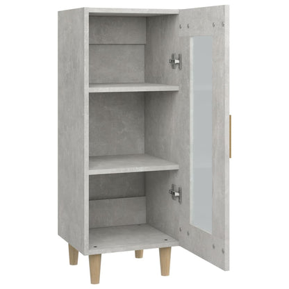 Příborník Betonově Šedý 34,5 X 34 X 90 Cm Kompozitní Dřevo