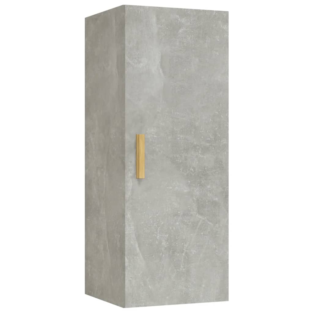 Nástěnná Skříňka Betonově Šedá 34,5X34X90 Cm Kompozitní Dřevo