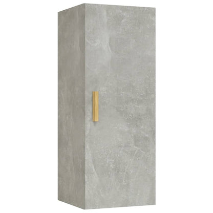 Nástěnná Skříňka Betonově Šedá 34,5X34X90 Cm Kompozitní Dřevo