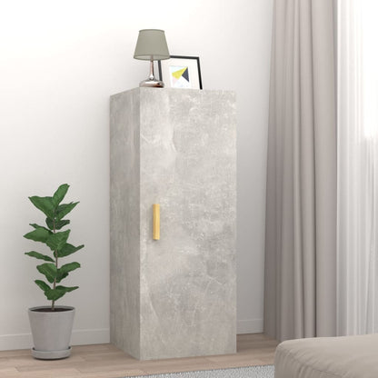 Nástěnná Skříňka Betonově Šedá 34,5X34X90 Cm Kompozitní Dřevo