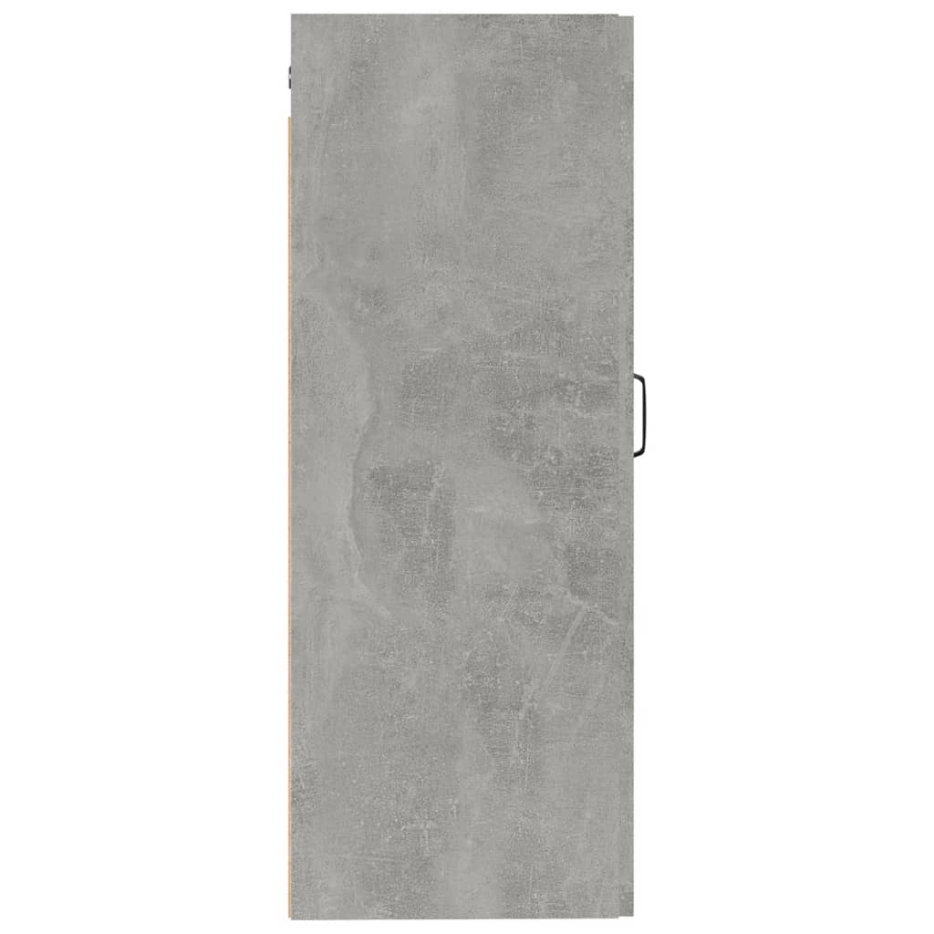 Závěsná Skříňka Betonově Šedá 35 X 34 X 90 Cm Kompozitní Dřevo