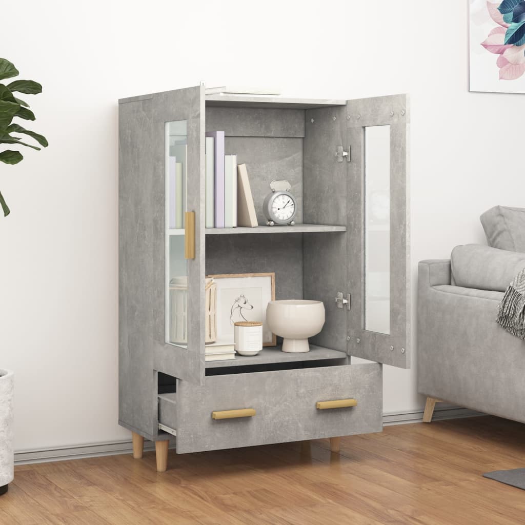 Komoda Betonově Šedá 70 X 31 X 115 Cm Kompozitní Dřevo
