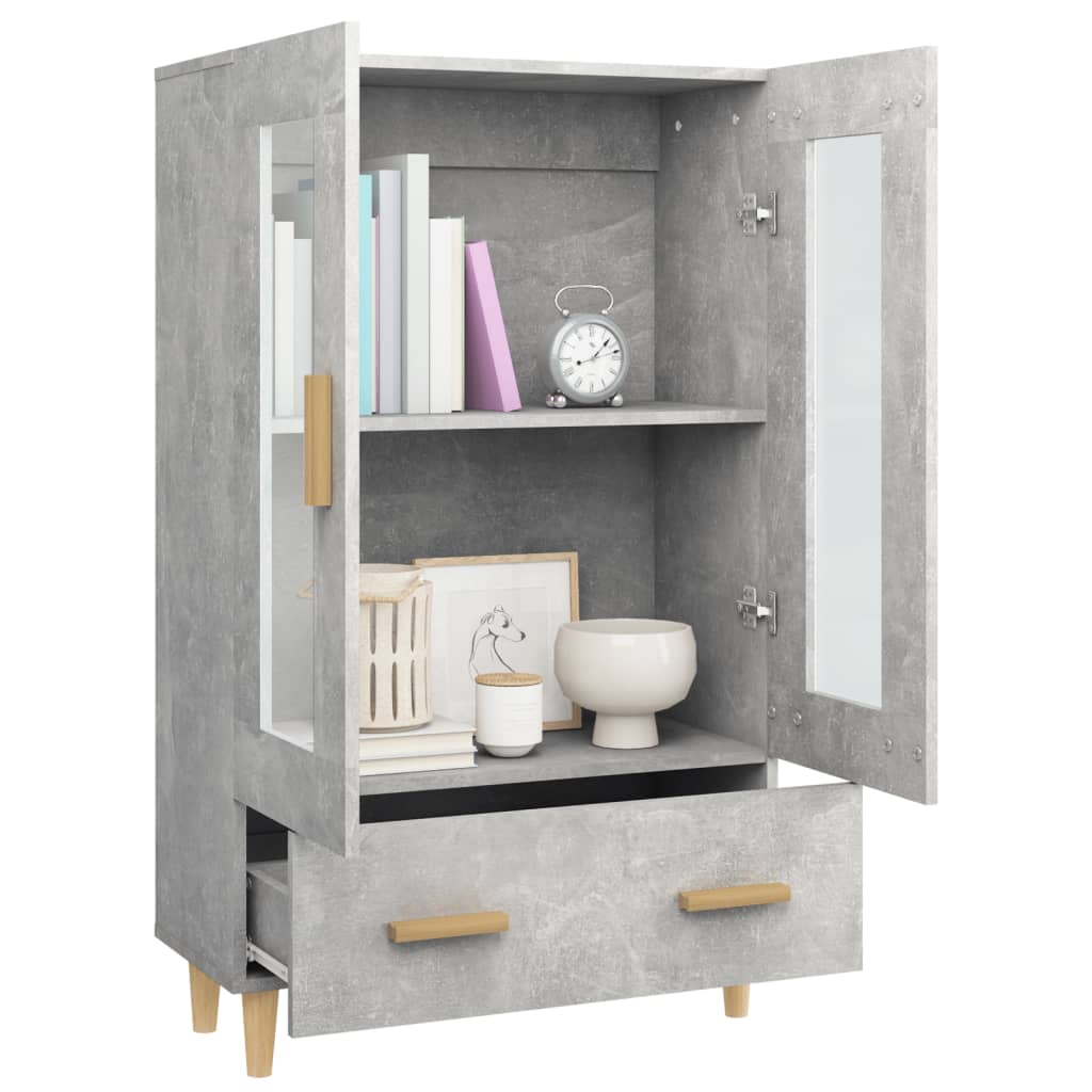 Komoda Betonově Šedá 70 X 31 X 115 Cm Kompozitní Dřevo