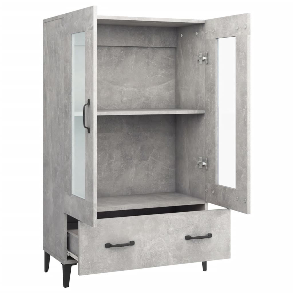 Komoda Betonově Šedá 70 X 31 X 115 Cm Kompozitní Dřevo
