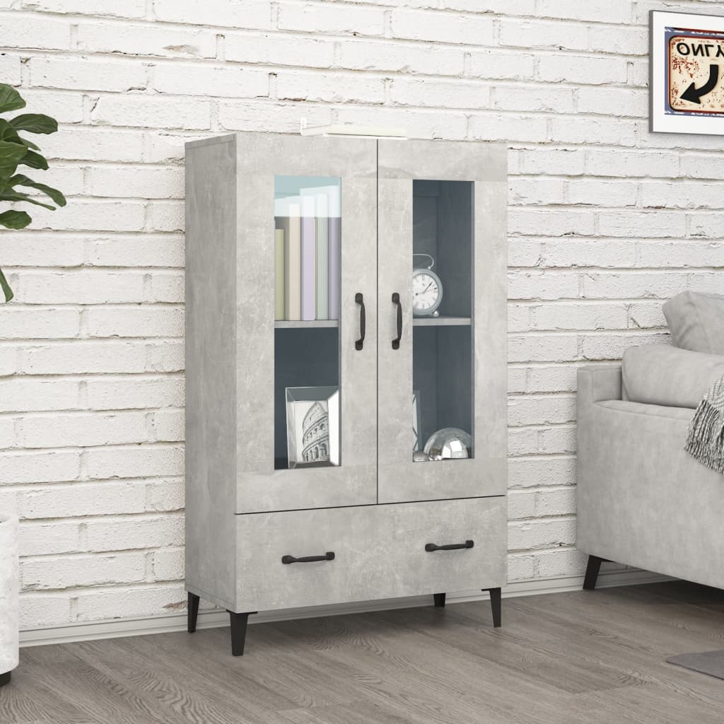 Komoda Betonově Šedá 70 X 31 X 115 Cm Kompozitní Dřevo