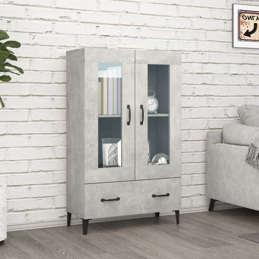 Komoda Betonově Šedá 70 X 31 X 115 Cm Kompozitní Dřevo