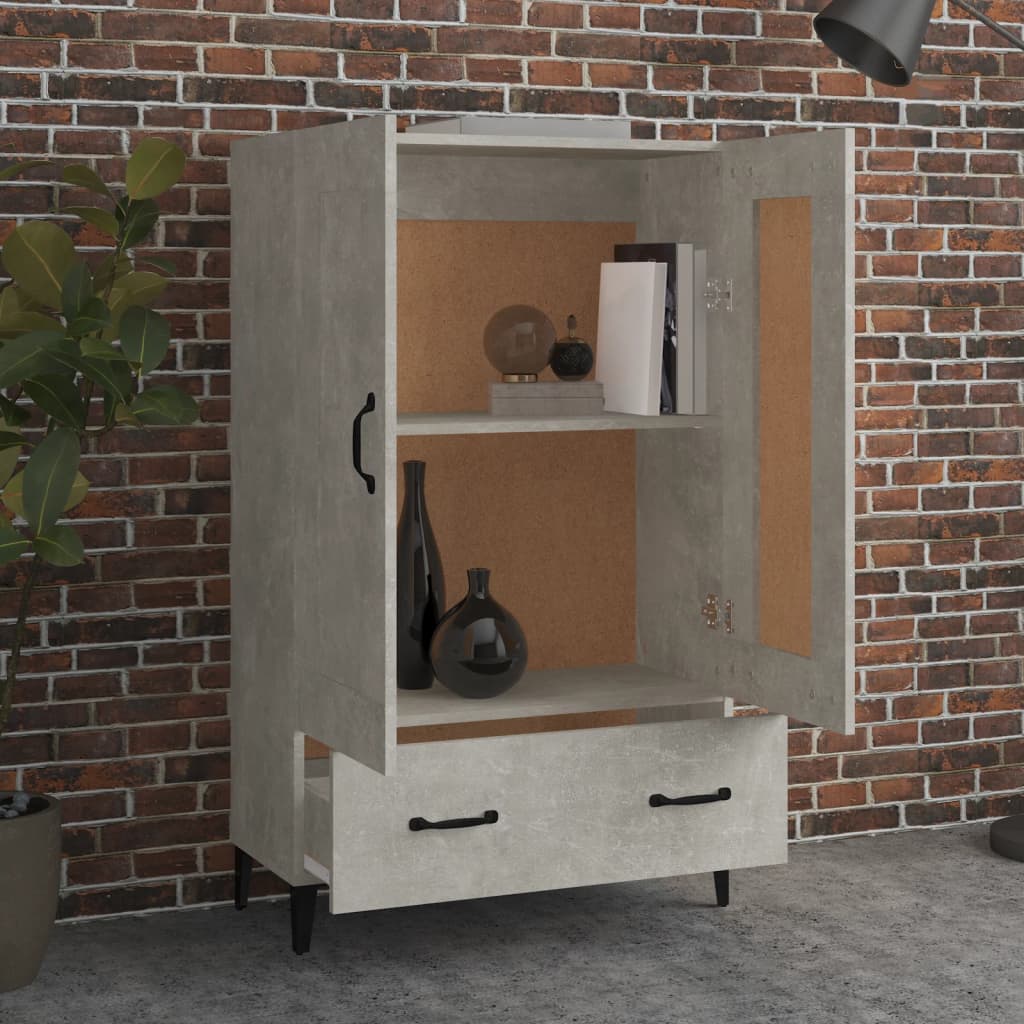 Komoda Betonově Šedá 70 X 31 X 115 Cm Kompozitní Dřevo