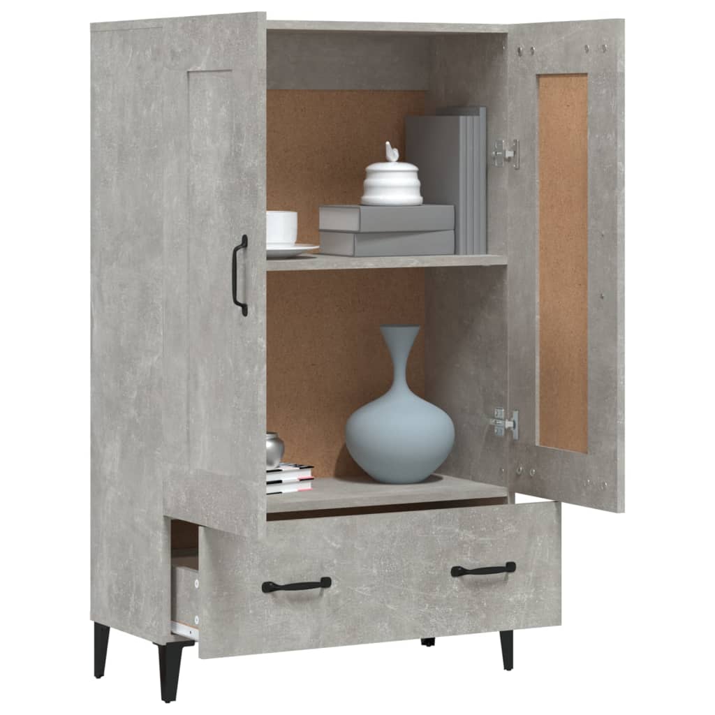 Komoda Betonově Šedá 70 X 31 X 115 Cm Kompozitní Dřevo