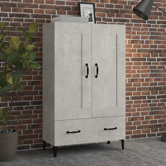Komoda Betonově Šedá 70 X 31 X 115 Cm Kompozitní Dřevo