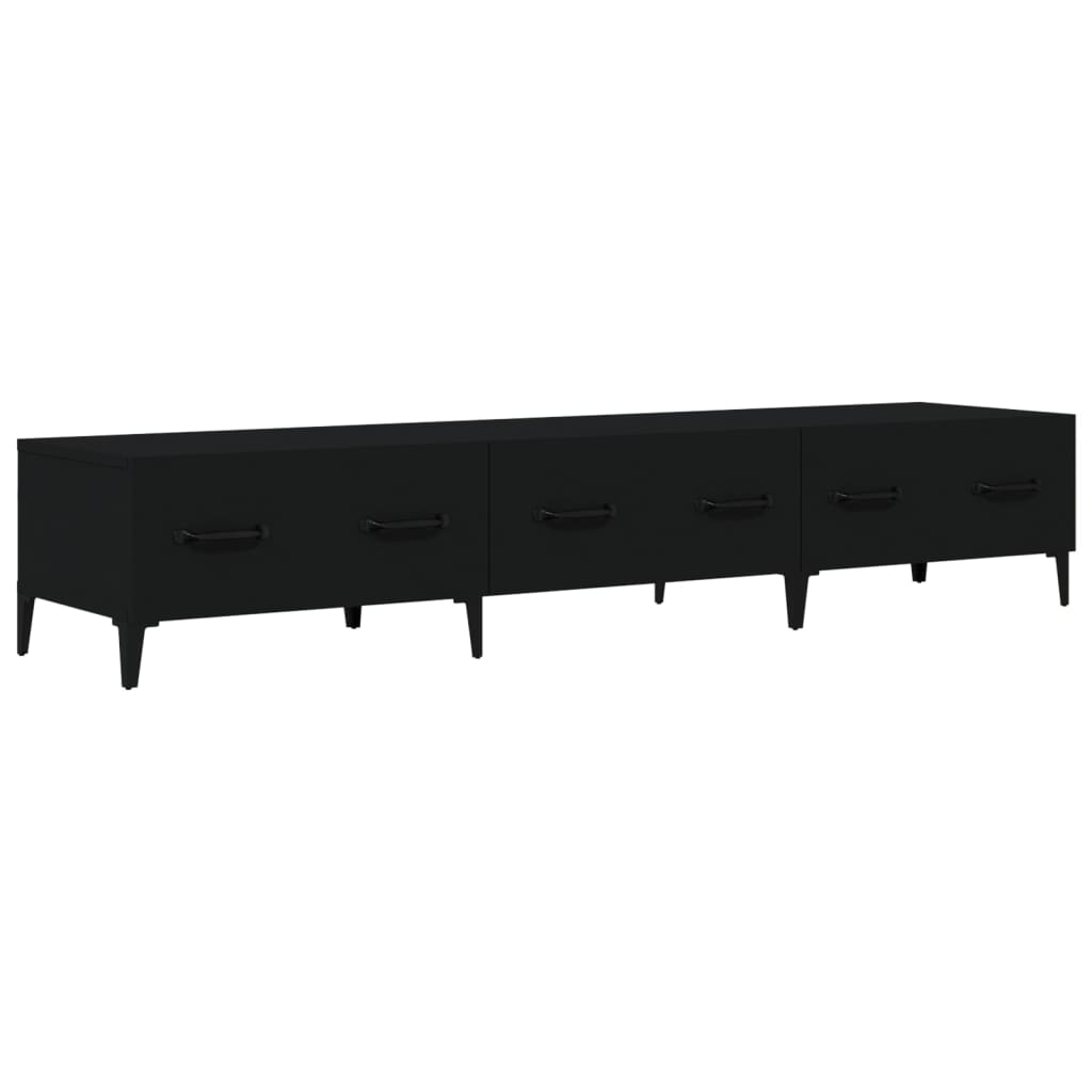 Tv Skříňka Černá 150 X 34,5 X 30 Cm Kompozitní Dřevo