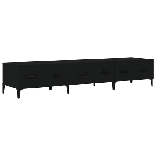 Tv Skříňka Černá 150 X 34,5 X 30 Cm Kompozitní Dřevo