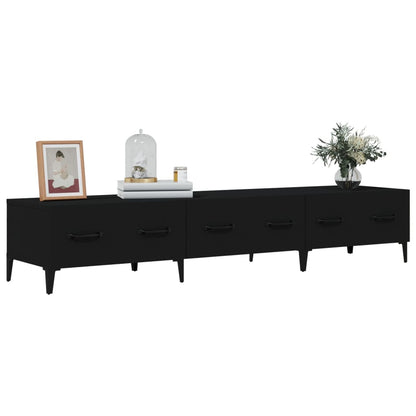 Tv Skříňka Černá 150 X 34,5 X 30 Cm Kompozitní Dřevo