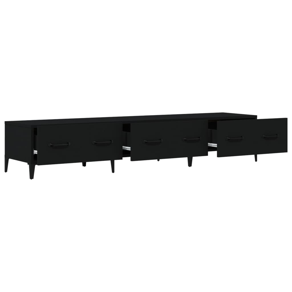Tv Skříňka Černá 150 X 34,5 X 30 Cm Kompozitní Dřevo