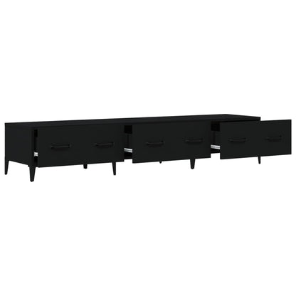 Tv Skříňka Černá 150 X 34,5 X 30 Cm Kompozitní Dřevo