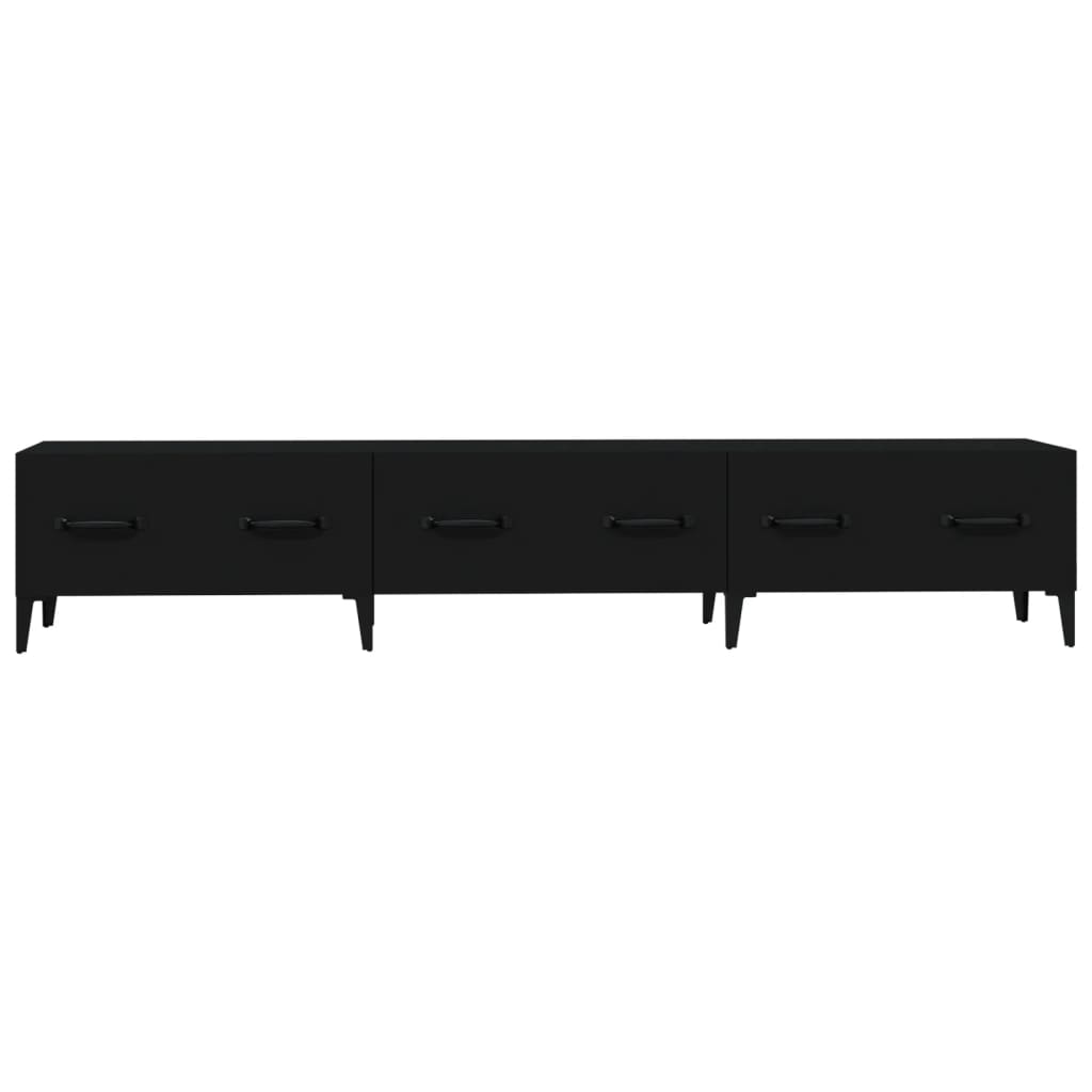 Tv Skříňka Černá 150 X 34,5 X 30 Cm Kompozitní Dřevo