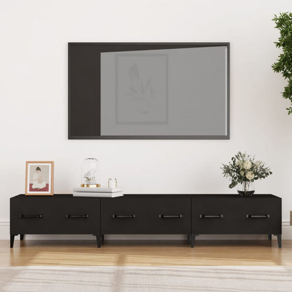Tv Skříňka Černá 150 X 34,5 X 30 Cm Kompozitní Dřevo