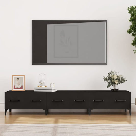Tv Skříňka Černá 150 X 34,5 X 30 Cm Kompozitní Dřevo