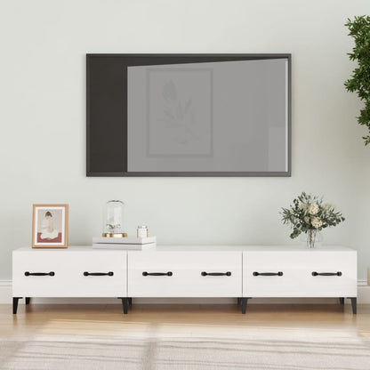 Tv Skříňka Černá 150 X 34,5 X 30 Cm Kompozitní Dřevo