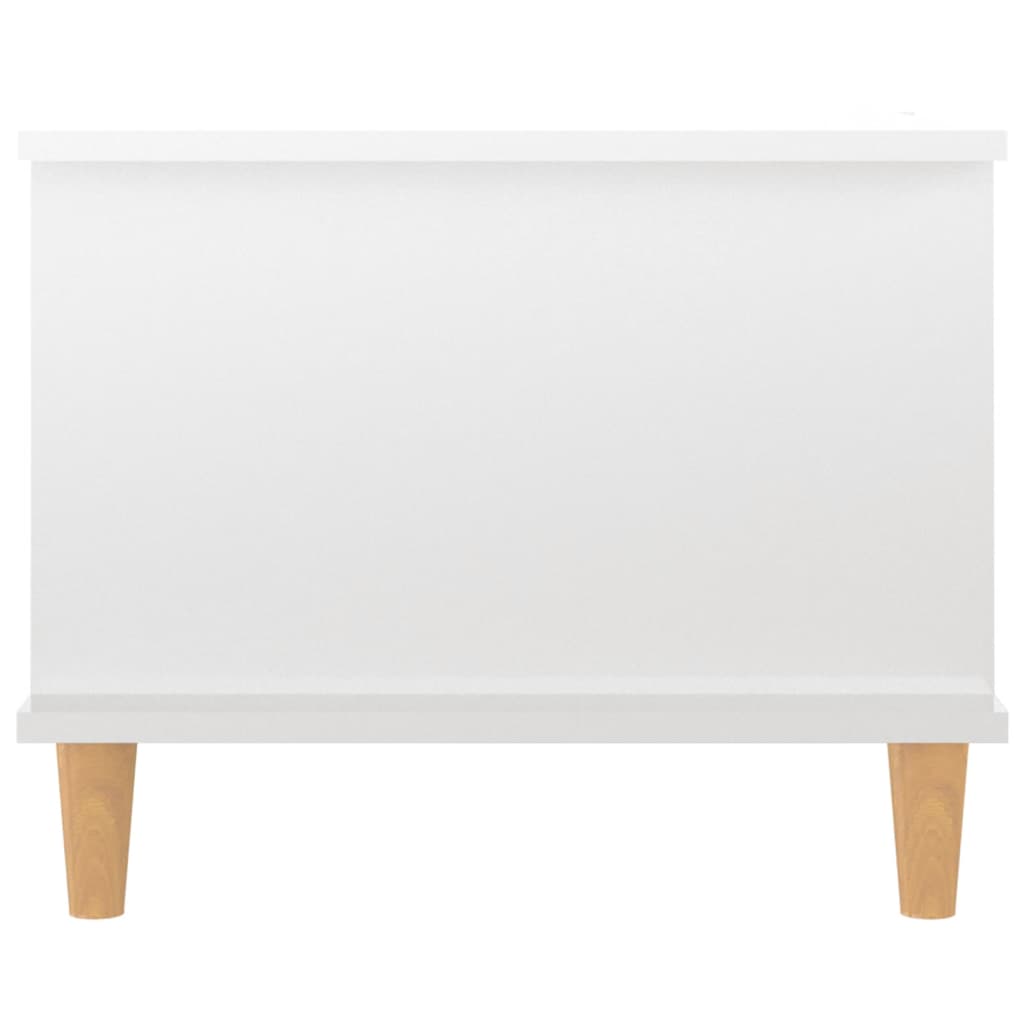 Konferenční Stolek Lesklý Bílý 90 X 50 X 40 Cm Kompozitní Dřevo