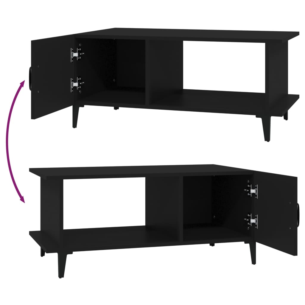 Konferenční Stolek Černý 90 X 50 X 40 Cm Kompozitní Dřevo