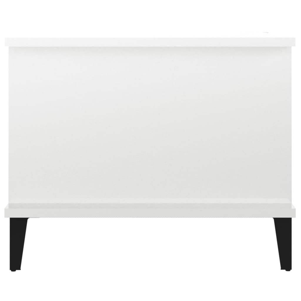 Konferenční Stolek Lesklý Bílý 90 X 50 X 40 Cm Kompozitní Dřevo