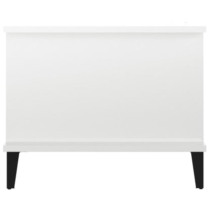 Konferenční Stolek Lesklý Bílý 90 X 50 X 40 Cm Kompozitní Dřevo