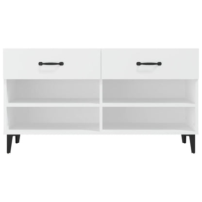 Botník Bílý 102 X 35 X 55 Cm Kompozitní Dřevo