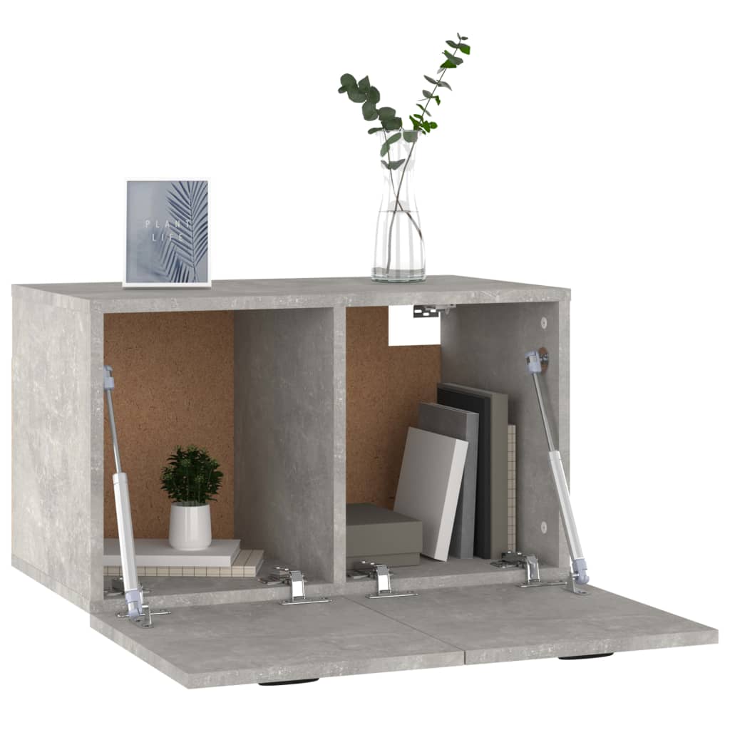 Nástěnná Skříňka Betonově Šedá 60X36,5X35 Cm Kompozitní Dřevo