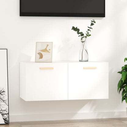 Nástěnná Skříňka Bílá 80 X 35 X 36,5 Cm Kompozitní Dřevo