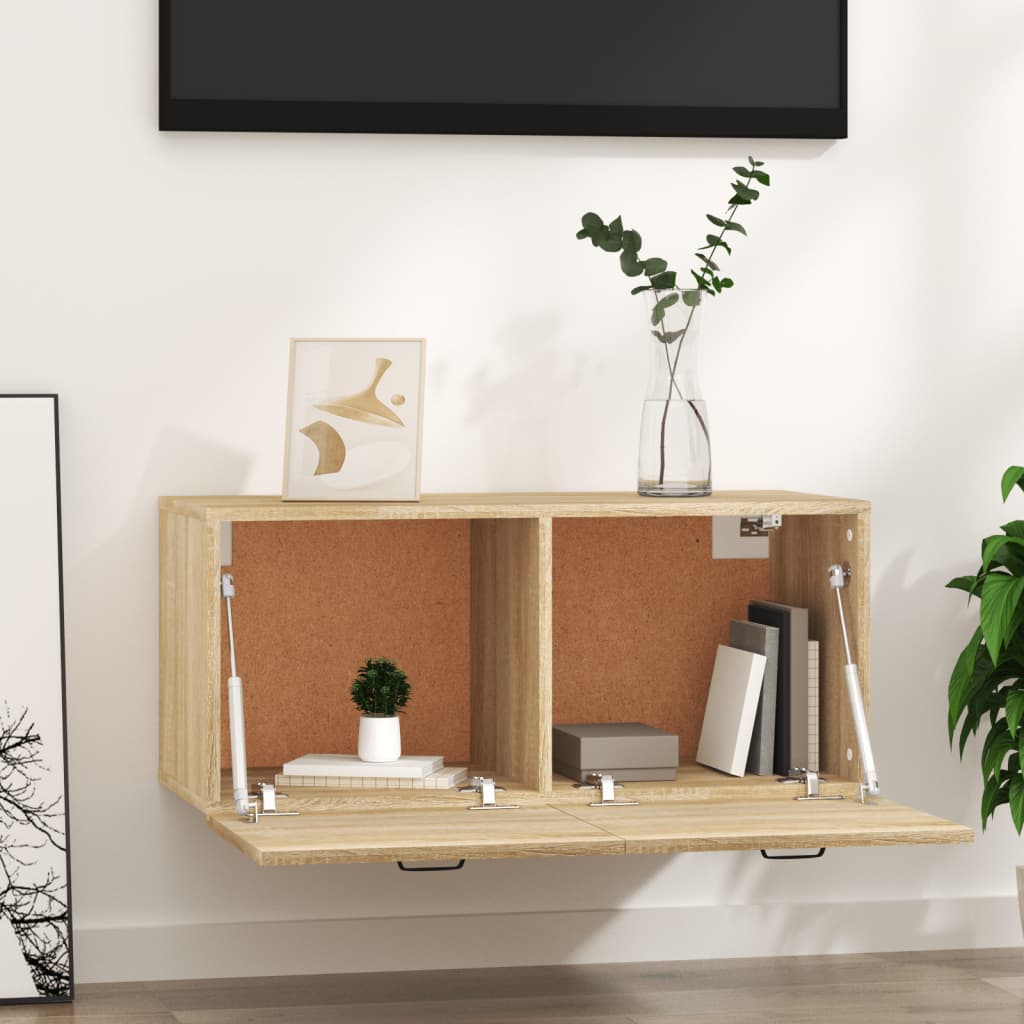 Nástěnná Skříňka Dub Sonoma 80 X 36,5 X 35 Cm Kompozitní Dřevo