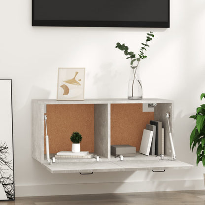 Nástěnná Skříňka Betonově Šedá 80X36,5X35 Cm Kompozitní Dřevo