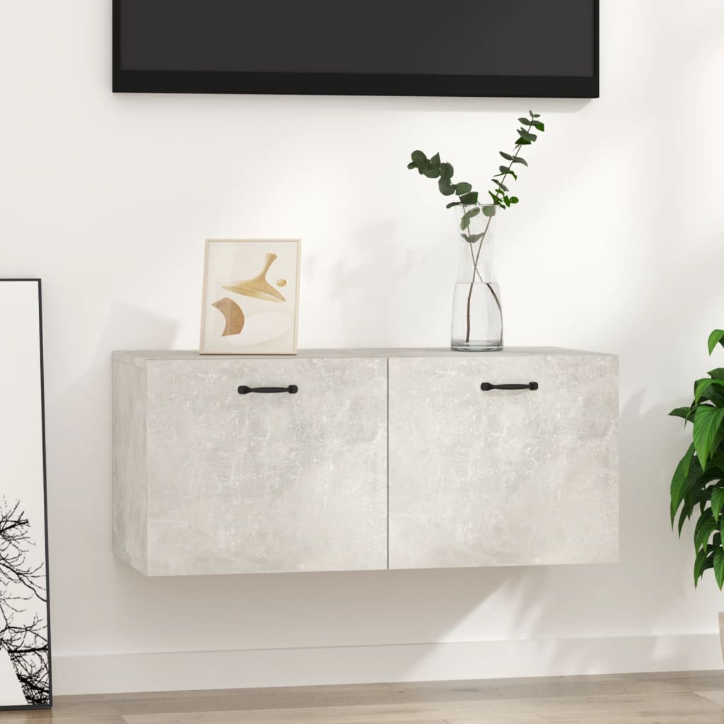 Nástěnná Skříňka Betonově Šedá 80X36,5X35 Cm Kompozitní Dřevo