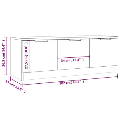 Tv Skříňka 102 X 35 X 36,5 Cm Kompozitní Dřevo