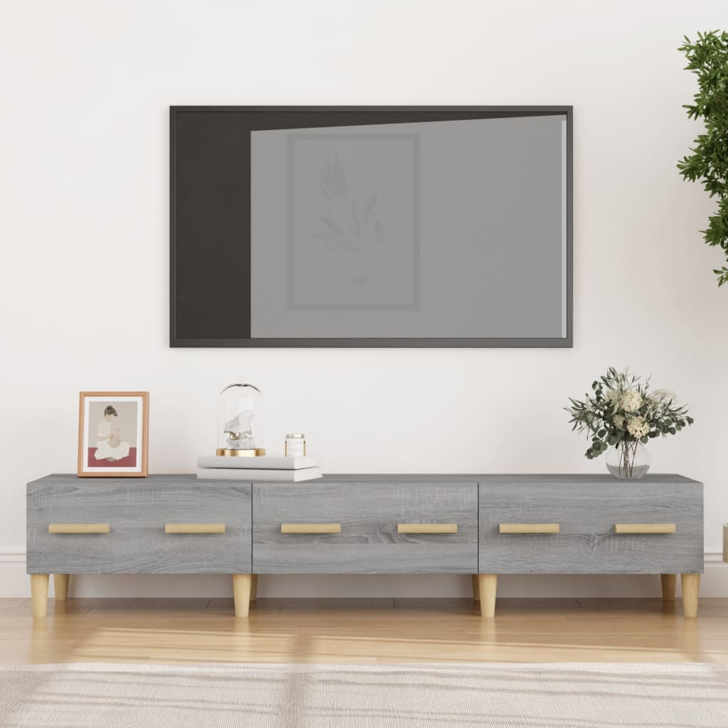 Tv Skříňka Šedá Sonoma 150 X 34,5 X 30 Cm Kompozitní Dřevo
