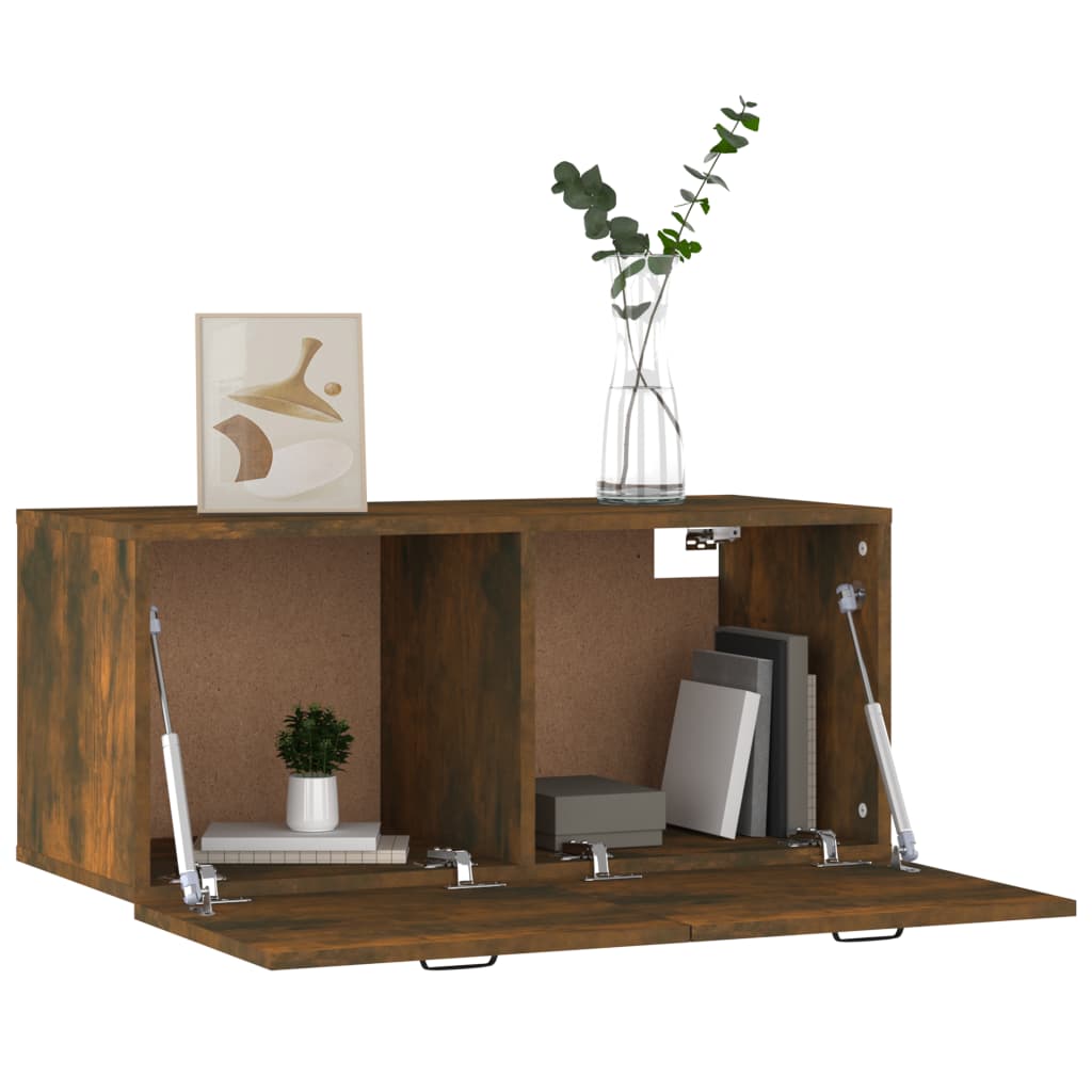 Nástěnná Skříňka Kouřový Dub 80 X 35 X 36,5 Cm Kompozitní Dřevo