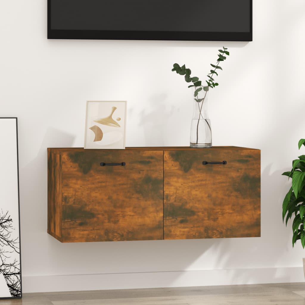 Nástěnná Skříňka Kouřový Dub 80 X 35 X 36,5 Cm Kompozitní Dřevo