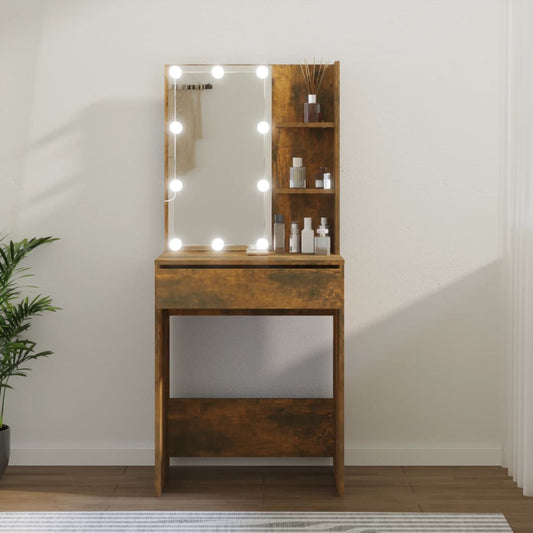 Toaletní Stolek S Led 60 X 40 X 140 Cm