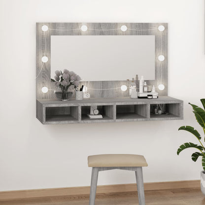 Zrcadlová Skříňka S Led 90 X 31,5 X 62 Cm