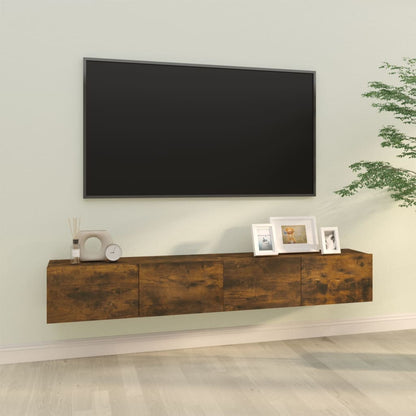 Nástěnné Tv Skříňky 2 Ks Betonově Šedé 100X30X30 Cm Kompozit