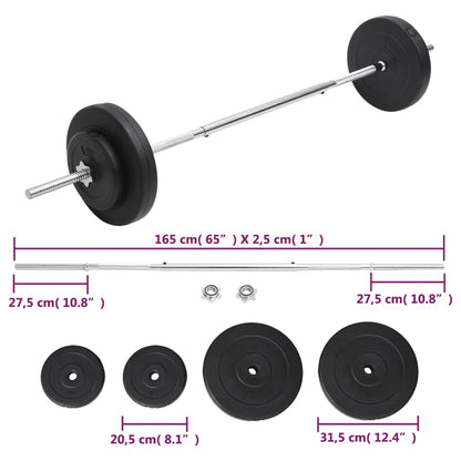Obouruční Činka Se Závažím 30 Kg