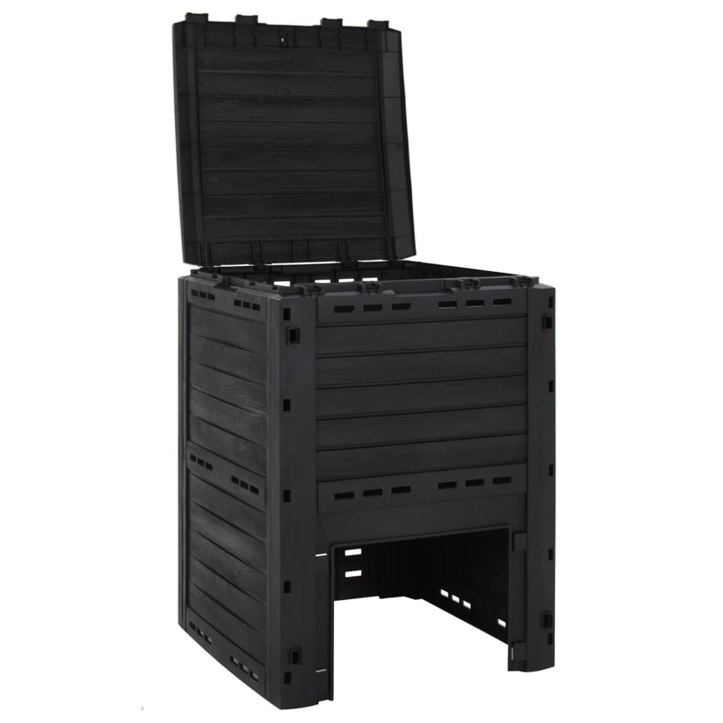 Zahradní Kompostér Černý 280 L Polypropylen