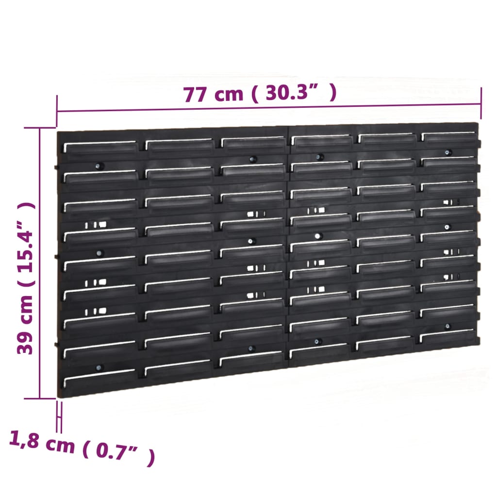 35Dílná Sada Dílenských Polic Červená A Černá 77 X 39 Cm Pp