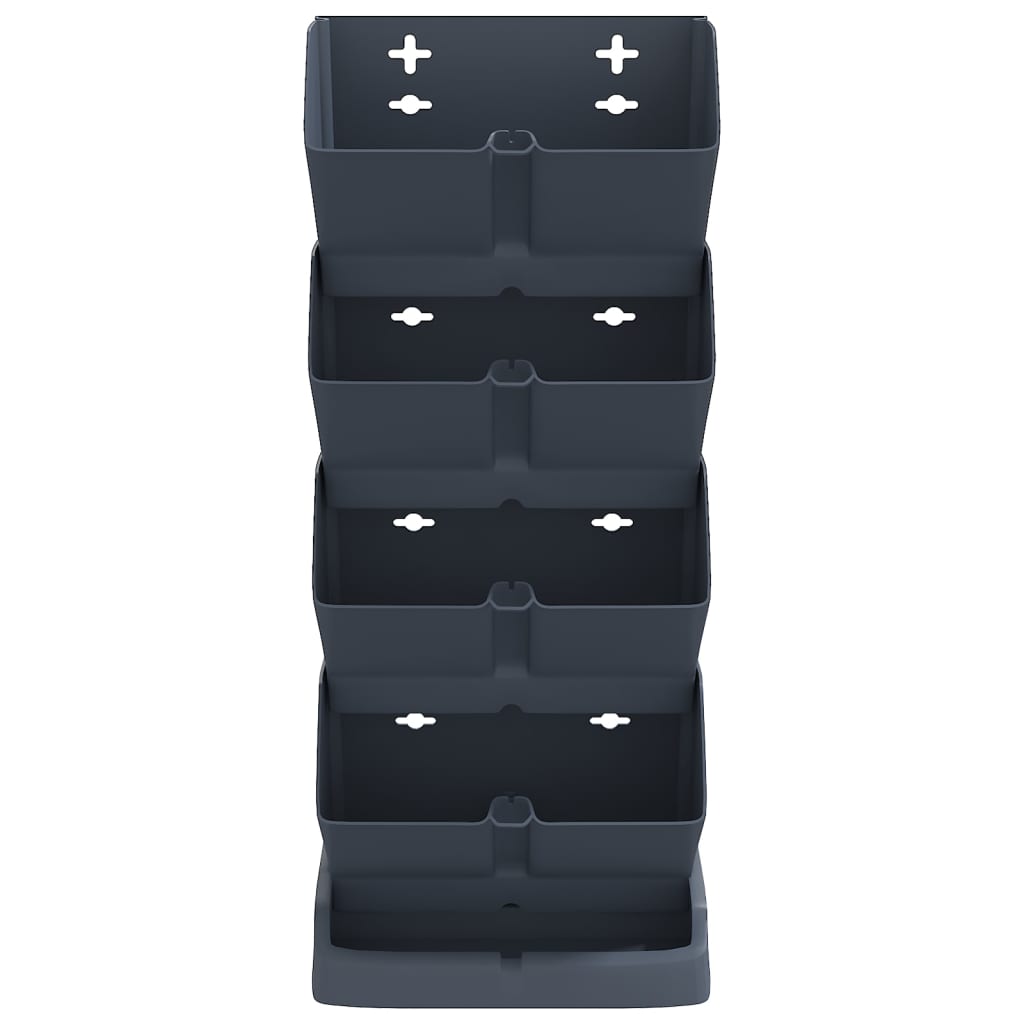 Sada Vertikálních Zahradních Truhlíků 4 Ks Antracitová Pp