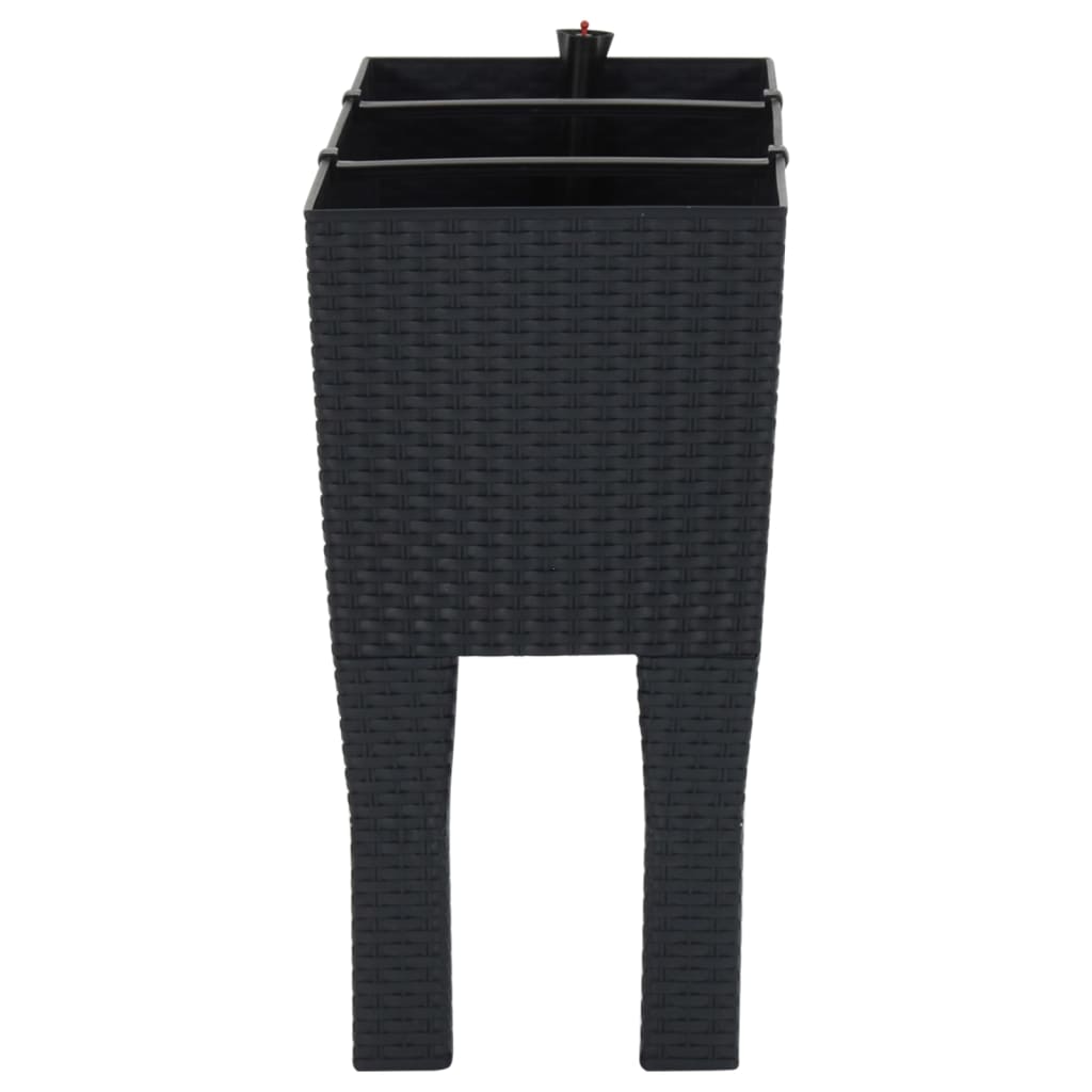 Vyvýšený Záhon Antracitový 60 X 25 X 46 Cm Pp Ratan Bílá