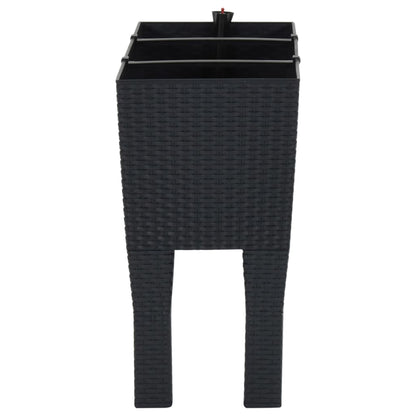 Vyvýšený Záhon Antracitový 60 X 25 X 46 Cm Pp Ratan Bílá