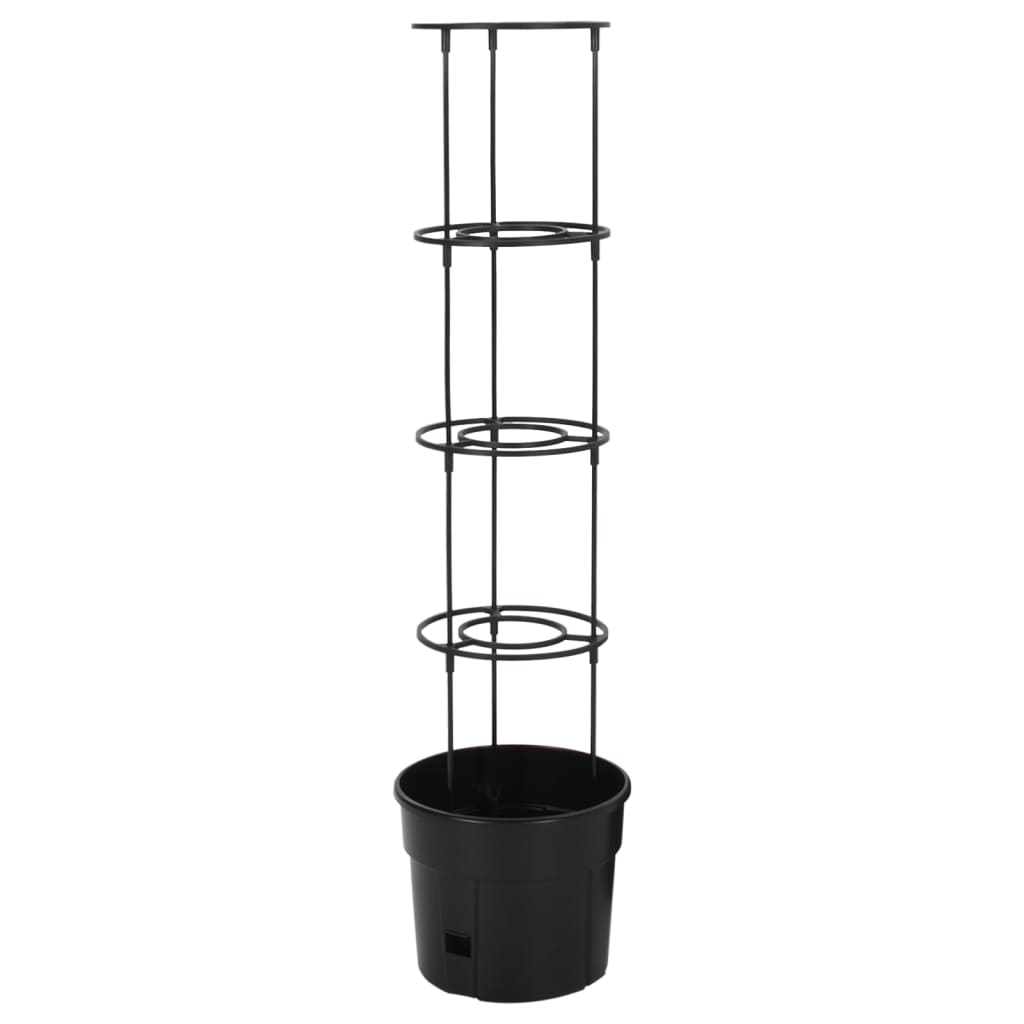 Truhlík Na Pěstování Rajčat Antracit Ø 29,5X115 Cm Polypropylen