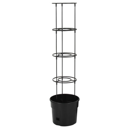 Truhlík Na Pěstování Rajčat Antracit Ø 29,5X115 Cm Polypropylen